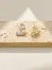 Pendientes de Flor de Circonita de Mariposa de Nicho, Modernos y Versátiles, Accesorios Ligeros de Lujo para el Día a Día