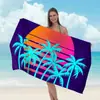 Toalha de Praia Estampada Transfronteiriça, Xale de Praia de Microfibra para Adultos, Toalha de Banho Absorvente de Água de Secagem Rápida, Toalha para Esportes Aquáticos