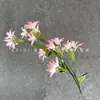 Flores Artificiais Orquídea de 7 Cabeças Arranjo de Casamento Fundo Arranjo de Flores Decoração de Hotel Buquê de Teto Flores Artificiais Pequenas Frescas Transfronteiriço
