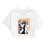 Camiseta de verano de manga corta con tirantes para el ombligo, camiseta de cuchilla extintora de fantasmas, camiseta informal holgada de estilo coreano a la moda.
