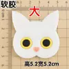 Parche de hebilla para zapatos de agujero de gato negro y blanco acostado en 3D, accesorios de goma blanda, decoración hecha a mano para taza de almacenamiento DIY, carcasa de teléfono móvil