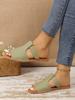 Zapatillas planas de talla grande de exportación europea y americana con punta abierta para mujer, verano nuevo color puro boca de pez sandalias de playa Wish