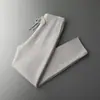 Nuevos Pantalones de Lana 100% Pura para Hombre de Otoño e Invierno para Exteriores Casuales con Cordones Pantalones Jogger Pantalones Deportivos Gruesos Ajustados para Hombre