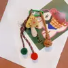 Hd10131A12 Tecido Estilo Floresta Moda Coreana Boneco Temático de Natal Pingente de Chaveiro de Carro Decoração de Bolsa Corrente de Telefone