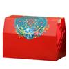 Caja de Regalo Corrugada de Mediados de Otoño con Impresión de Logo, Caja Exterior de Regalo para Pasteles de Luna del Festival del Bote del Dragón Festivo, Empaque de Caja de Regalo de Mano, Caja Vacía