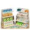 Estante Exhibidor de Cigarrillos Supermercado Tienda de Conveniencia Mostrador de Caja Estante para Cajetillas de Cigarrillos Estante de Almacenamiento Multicapa Estante para Colocar Porta Cigarrillos