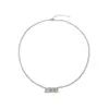 Venta Caliente Transfronteriza DIY Collar Digital de Año Cadena para Suéter de Aniversario Acero de Titanio Galvanoplastia al Vacío Joyería de Diseño Privado