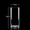 Vaso de Acrílico Vaso Redondo Transparente Cilindro Reto Feng Shui Garrafa para Planta Hidropônica Garrafa Ecológica Minimalista Recipiente Decorativo para Flores Luxo Leve