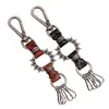 Llavero de cuero genuino elegante europeo y americano colgante de llave de joyería vintage punk joyería de productos pequeños de Yiwu venta al por mayor