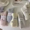 Meias Largas Estilo Ins Outono e Inverno para Mulheres, Meias Fashion de Veludo de Visão Estilo Floresta, Meias Fofas Versáteis Quentes e Espessas