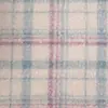 Fábrica tweed de ovelha xadrez grande estampado cerdas lã veludo de laço dupla face estampa de leopardo rolo de pastor bolsa de roupa material para sapato