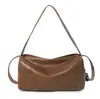 Bolsa de Ombro Impermeável Estilo Japonês e Coreano Couro PU Retrô para Homens, Bolsa Tote Quadrada Casual de Grande Capacidade, Mochila Pequena de Viagem para Mulheres