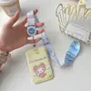 Porta-Cartão Retrátil Corda Longa Fruta Sanrio Moda High-End Cartão de Refeição Cartão de Estudante Estilo Ins Fofo Popular