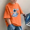 Novedad 2026 Camisetas de Algodón Puro para Niños, Ropa de Verano de Moda para Niños Mayores, Camisetas de Manga Corta Frescas y Elegantes para Niños en Verano