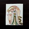Venta al por mayor de fábrica Tíbet color oro pintura thangka tarjeta central núcleo a menudo pitón dragón femenino lienzo medio pintado a mano patrón dorado opcional
