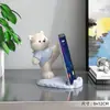 Oso de Dibujos Animados Original Dibujo Animado Creativo Lindo Soporte Grande para Teléfono Móvil Adornos Soporte de Escritorio para Oficina Soporte para Tableta para Ver Series