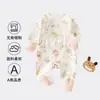 Mameluco de Algodón Puro Clase A Estilo Mariposa para Bebés Pequeños, Ropa de Principios de Primavera, Estilo Primavera y Otoño, Traje de Gateo sin Costuras de Manga Larga para Bebés
