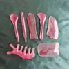 Tabla gua sha de polvo de ámbar, tabla de masaje, juego de puntos de acupuntura, palo para alivio muscular de uso doméstico, suministros para salón de belleza, belleza facial, uso en todo el cuerpo