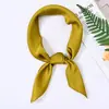En Stock Bufanda Cuadrada de Satén de Seda de Color Sólido de 70 cm, Bufanda Cuadrada de Seda Artificial Estampada de Color Único, Accesorio para el Cabello de Ropa, Pañuelo Decorativo para la Cabeza, Se Puede Arrugar