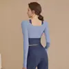 Ropa de Yoga Tops Deportivos para Mujer Primavera Nuevo Running Deportes Profesional Pilates Entrenamiento Manga Larga Traje de Gimnasio