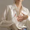 Camisa Blanca para Mujer con un Diseño Único, Nueva Elegante Blusa Plisada 2026, Elegante y a la Moda Top de Manga Larga