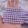 Manta Púrpura Lavanda Color Rosa Perlas de Imitación de Concha Perlas de Imitación Swarovski Perlas Sueltas con Agujero para Manualidades Accesorios de Joyería Materiales