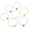 Ornamentos Europeus e Americanos Transfronteiriços Estilo Resort Boêmio Resina Argila Macia Flor Pé de Flor Contas de Arroz Plumeria Tornozeleira com Contas