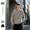 Chaqueta casual retro japonesa de moda MAGMANS para hombre, holgada y versátil, abrigo tipo workwear sin cuello JK9508