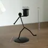 Adorno de Candelabro de Hierro Forjado Estilo Europeo Decoración Creativa para Sala de Estar Portavelas Prop para Cena Romántica a la Luz de Velas en Restaurante