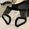 Roupa íntima de Renda com Painéis de Malha Cintura Média para Mulheres 10A Algodão Antibacteriano Gancho Estendido Sem Costura Respirável Calcinha Estilo Fino de Verão