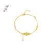 Loja de ouro com ouro de areia pequeno jiao pó de jade cristal cabaça pulseira feminina joias requintadas de temperamento simples presente para namorada