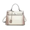 2025 Nuevo Bolso de Mano de Lujo Texturizado para Mujer Bolso Tipo Kelly Bolso de Mano Hombro Cruzado Moda Retro Bolso de Mujer