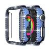 Adequado para Caixa Protetora Apple Watch 10, Dupla Fileira de Diamantes Incrustados, Estrutura de PC Oca, Caixa para Relógio iWatch S11