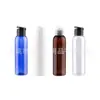 Botella dosificadora de tapa abatible de 150 ml, frasco de medicina marrón con tapa abatible, botella de hidrosol azul, botella transparente de 150 ml con tapa en forma de mariposa