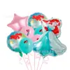 Globo de Película de Aluminio Tema Princesa Sirena Blancanieves Transfronterizo Kit de Globos para Cumpleaños Infantil Venta al por Mayor