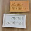 Letras em inglês feliz aniversário palavra cartão forma bolo decoração molde fondant chocolate líquido silicone molde