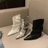 Botas nuevas de estilo retro francés a media pantorrilla, modernas y chic para 2026, botas de talla grande para mujer, cómodas