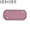 Acessórios para Bolsa Tecido de Crochê Tira de Lã Bolsa Tricotada Feita à Mão Oval Base de Couro Material Pacote Fundo
