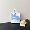 Bolsa de Celular Estilo Ins de Alta Qualidade, Bolsa de Tricô de Grande Capacidade, Bolsa de Ombro Transversal Versátil de Nicho, Bolsa de Mão Fashion de Desenho Animado
