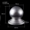 Cabeça de bola de ferro forjado Tampa de tubo Tampa de tubo Guarda-corpo de aço zincado Tampa de tubo quadrado Tampa de cobertura Acessórios de bola redonda Cabeça de coluna decorativa Corrimão de ferro forjado