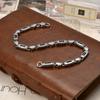 Xiangxu 2024 Nueva Pulsera Retro Antigua Industria Pesada Artesanal Patrón de Hierba de Ratán Pulsera de Diamantes Moda Combinable Pareja