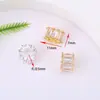 Cobre Chapado en Oro de 18 Quilates Color que Conserva Rueda Trapezoidal de Circonita Espaciador Largo en Forma de T Espaciador de Agujero Grande Cuentas para Rueda Accesorios para Pulseras de Rueda