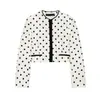 AliExpress Transfronterizo Primavera 2026 Nuevos Llegados Ropa de Mujer Cuello Redondo Manga Larga Lunares Blazer Corto 2798238