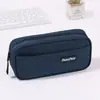 Estuche Sencillo de Gran Capacidad, Bolsa de Papelería para Estudiantes de Doble Capa, Alto Valor Estético, Estuche Tridimensional, Estuche Multifuncional con Gráficos Impresos Personalizados