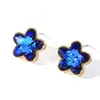Joyería Gradiente Colorida Transfronteriza Europea y Americana para Mujer, Anillos Abiertos, Pendientes y Conjuntos de Collares Ligeros de Lujo a la Moda y Únicos Estilo Ins para Mujer