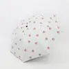 Sombrilla plegable cuadrada de tres pliegues Nanyang sunny umbrella para estudiantes de viaje protector solar de goma negra sombrilla de sol venta al por mayor