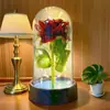 Flor de Rosa Cubierta Acrílica Día de San Valentín Chino Día de la Madre Navidad Día de San Valentín Regalo Decoración de Escritorio Hecho a Mano