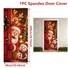 Nova Capa de Porta de Natal Transfronteiriça Papai Noel Feliz Natal Decoração Arranjo Bandeira Bandeira Suspensa Externa