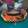 Fornecimento de fábrica inflável para o mar lancha sofá de reboque barco de reboque aquático hovercraft ilha flutuante anel de reboque atacado