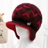Nuevo Gorro Cálido de Invierno para Mujeres de Mediana Edad y Mayores, Protección para las Orejas de la Abuela, a Prueba de Frío, Gorro de Lana Tejido con Felpa Adicional